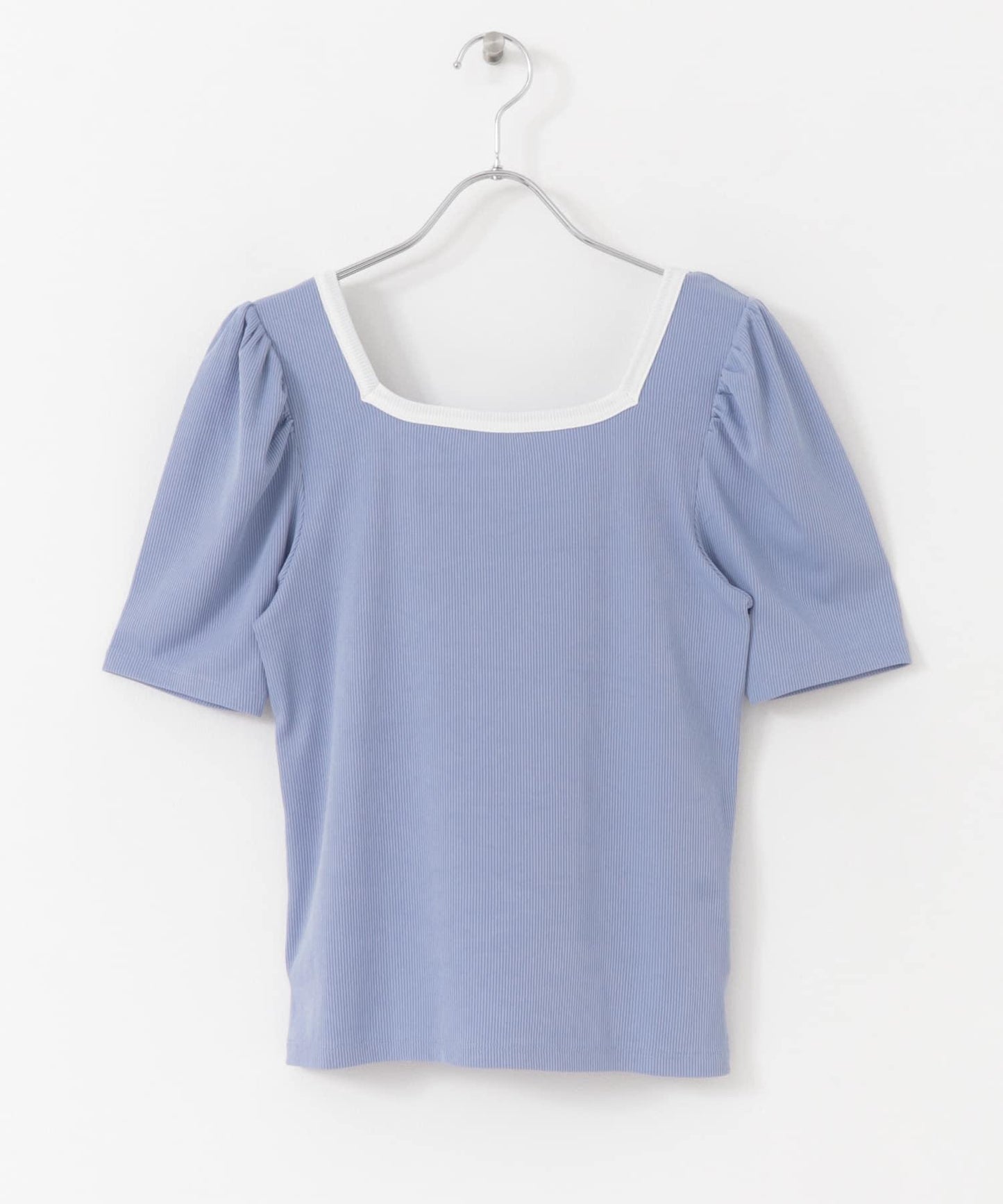 2WAY拼色羅紋上衣