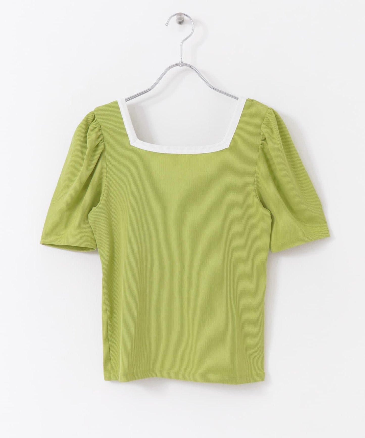 2WAY拼色羅紋上衣