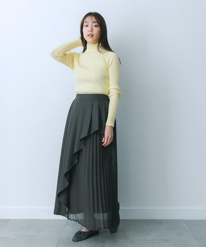 透視褶皺層疊半身裙