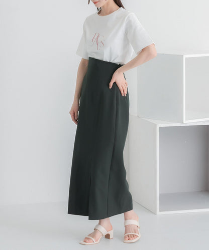 彈力開叉半身裙