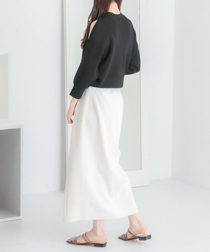 鏤空高領針織衫（五分袖）