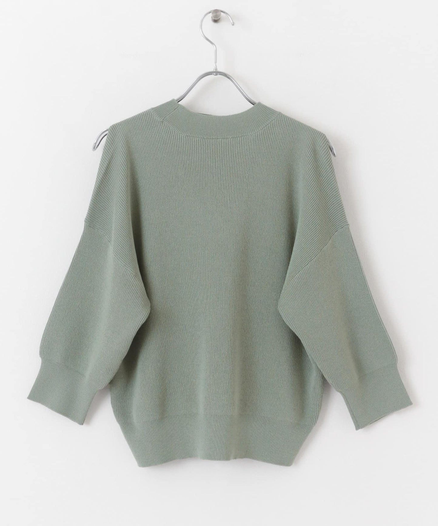 鏤空高領針織衫（五分袖）