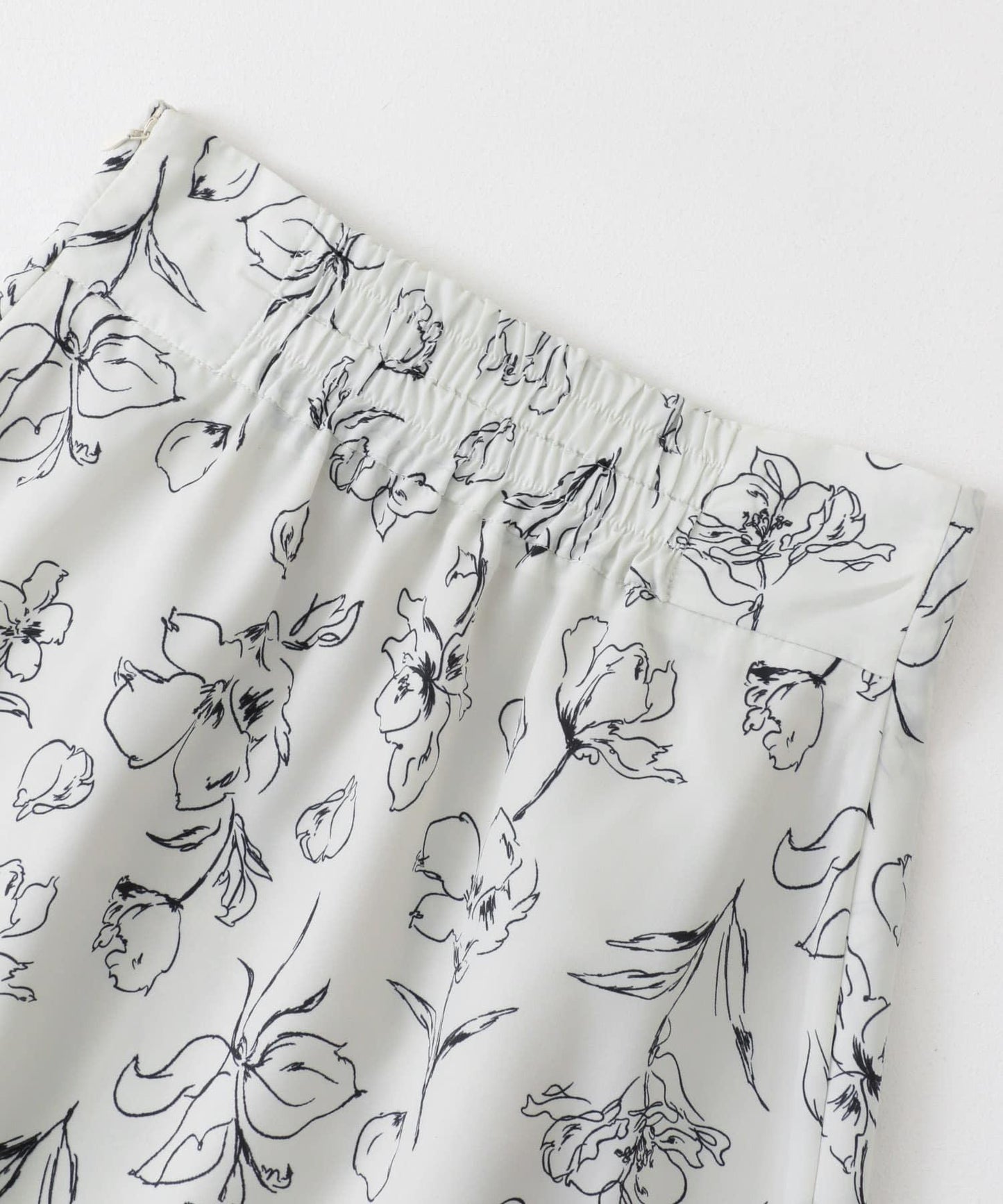 花卉印花荷葉邊半身裙