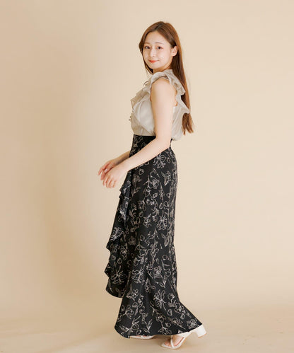 薄紗荷葉邊襯衫