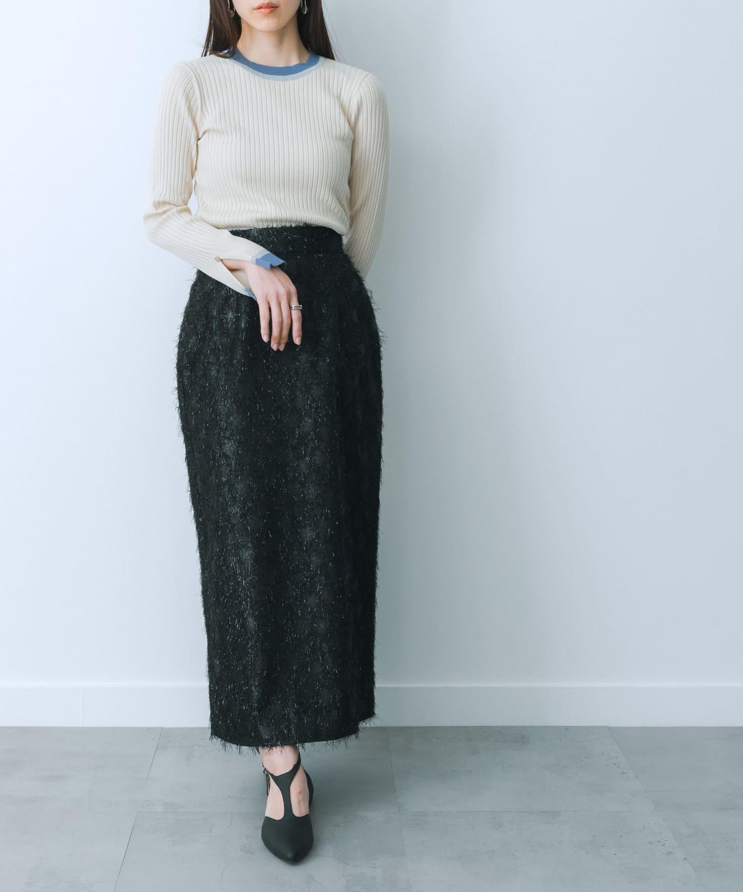 提花流蘇半身裙