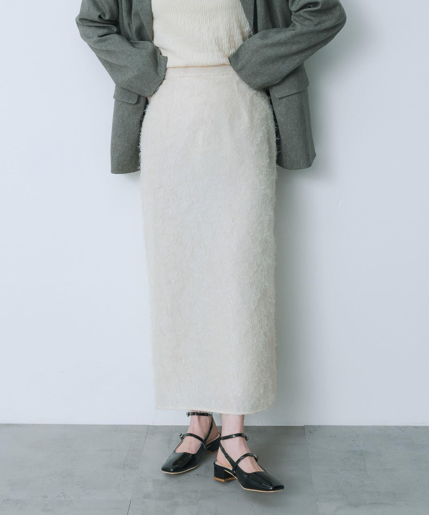 提花流蘇半身裙