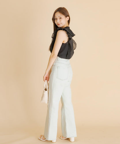 薄紗荷葉邊襯衫