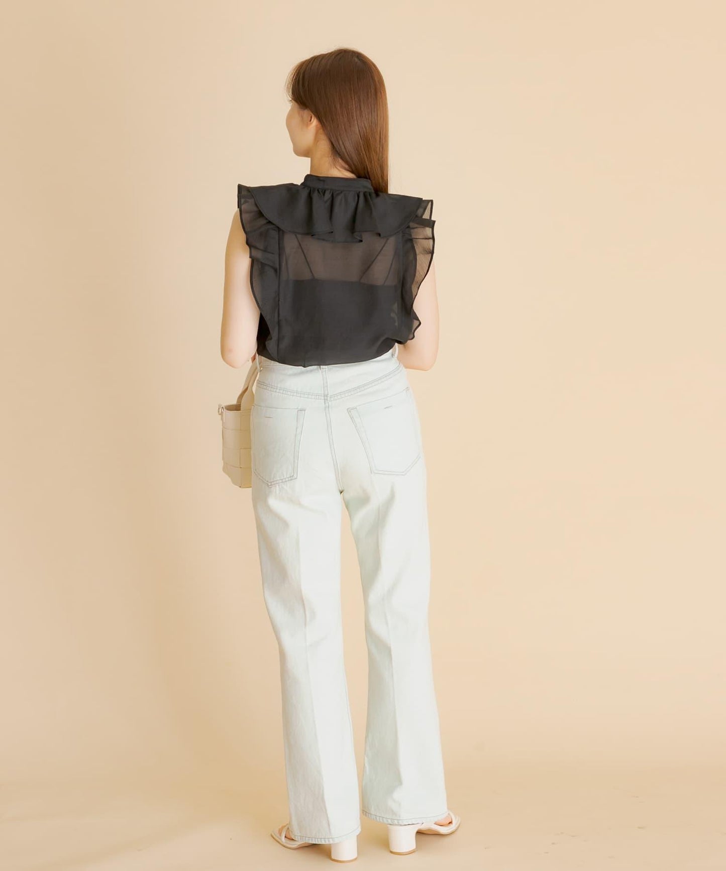 薄紗荷葉邊襯衫