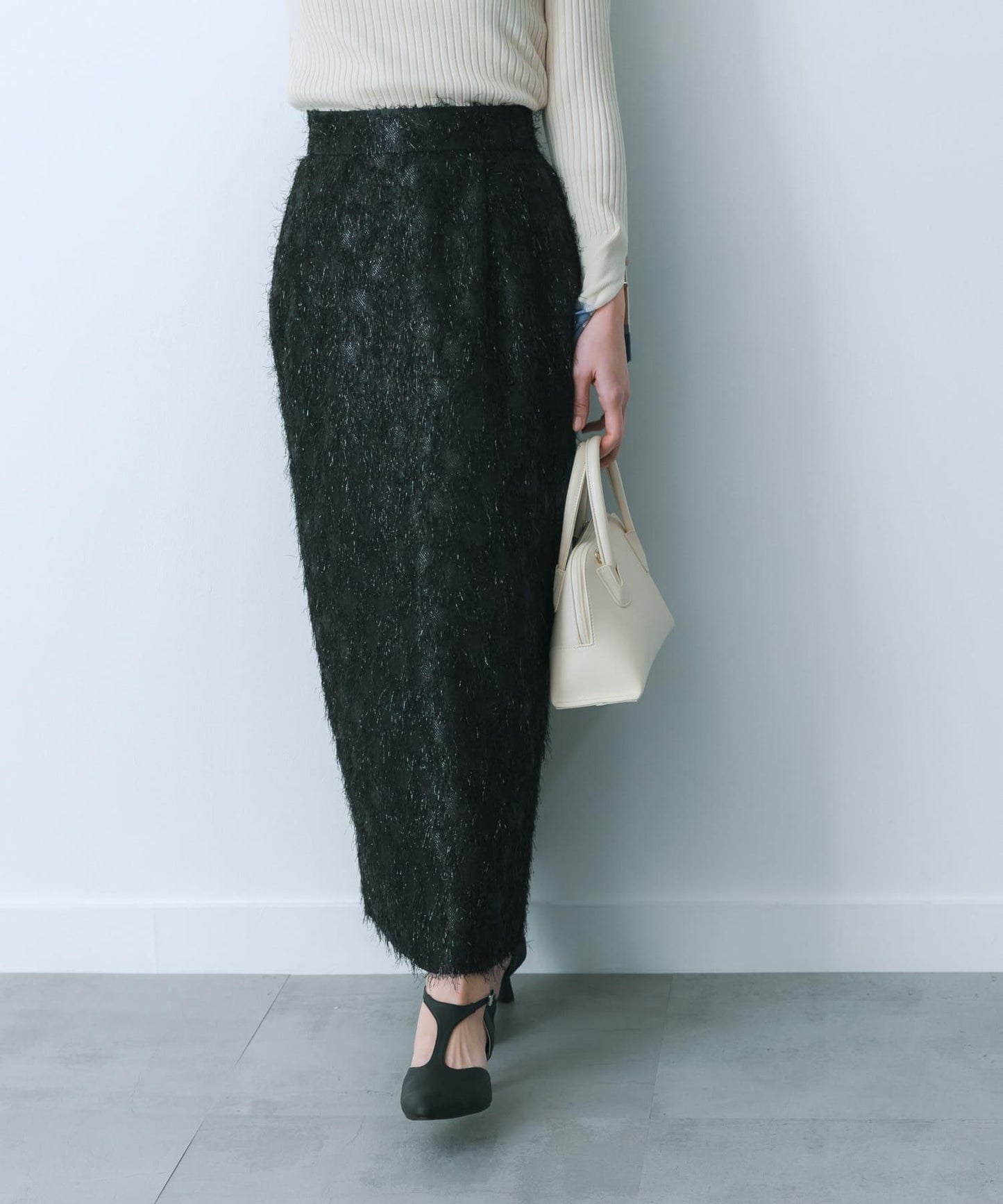 提花流蘇半身裙