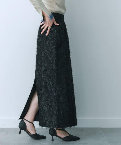 提花流蘇半身裙