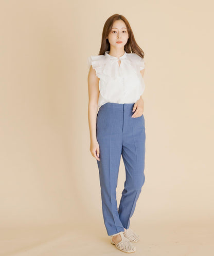 薄紗荷葉邊襯衫