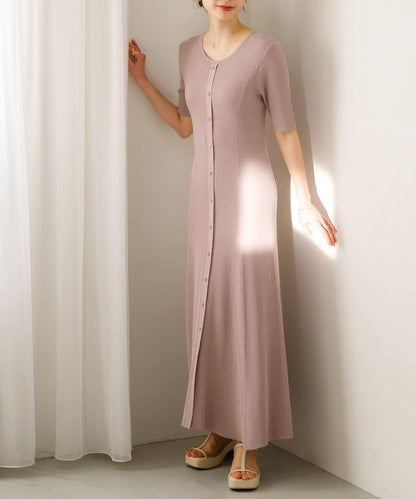 羅紋設計針織連衣裙