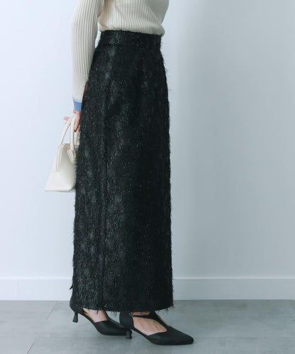 提花流蘇半身裙