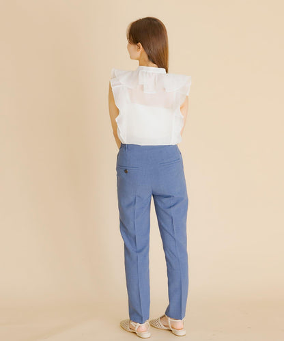 薄紗荷葉邊襯衫