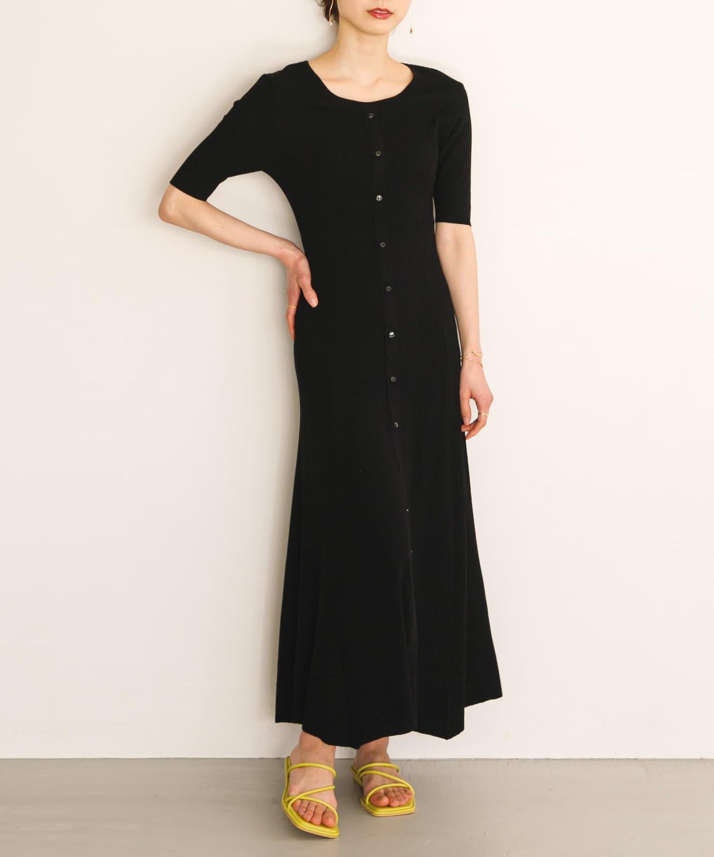 羅紋設計針織連衣裙