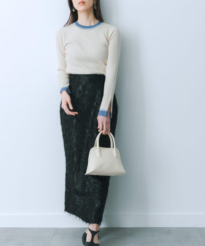 提花流蘇半身裙