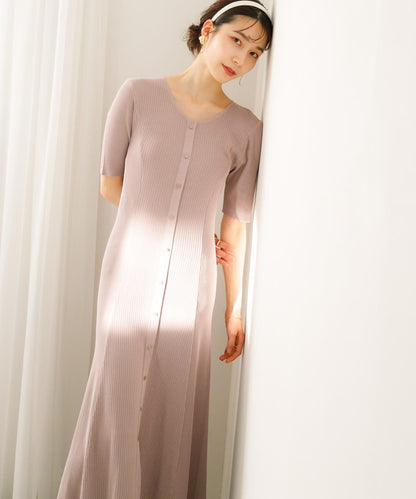 羅紋設計針織連衣裙