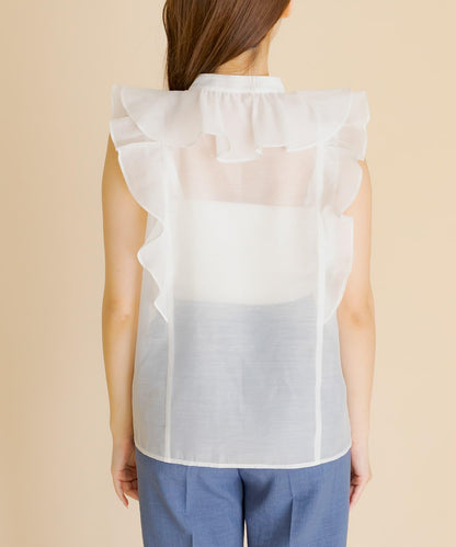 薄紗荷葉邊襯衫