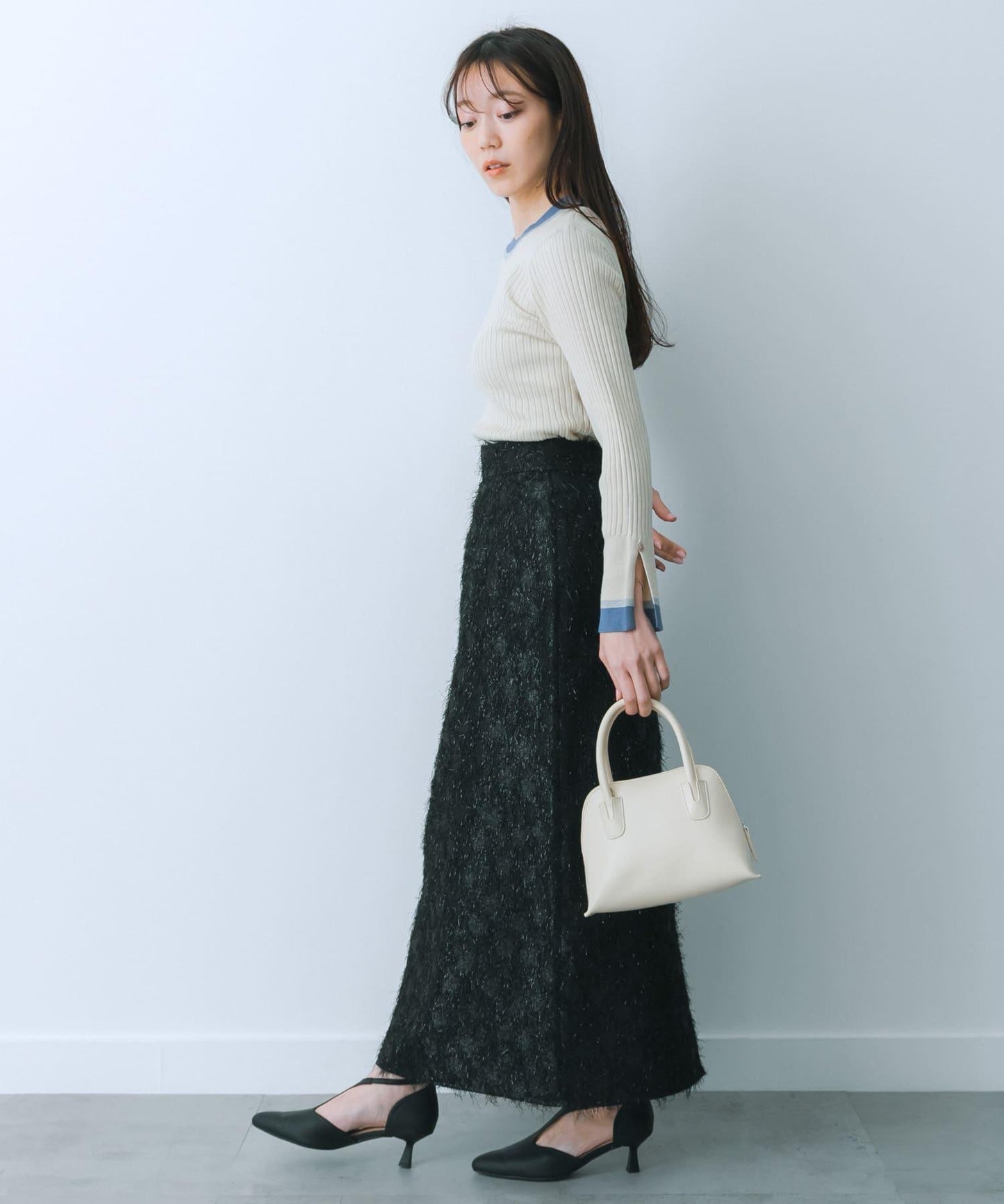 提花流蘇半身裙