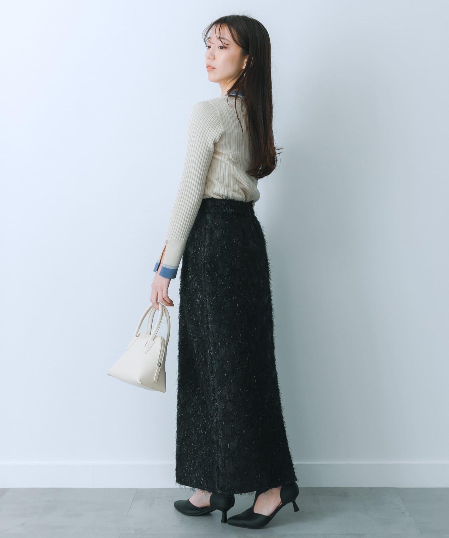 提花流蘇半身裙