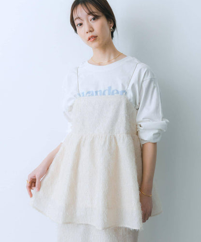 提花流蘇吊帶上衣