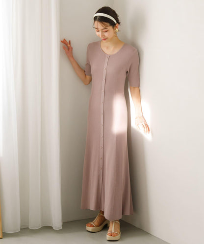 羅紋設計針織連衣裙