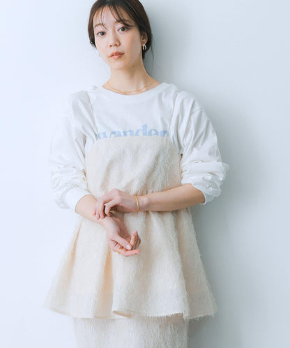 提花流蘇吊帶上衣