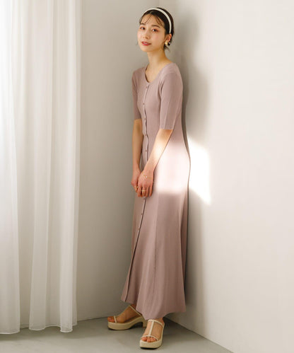 羅紋設計針織連衣裙