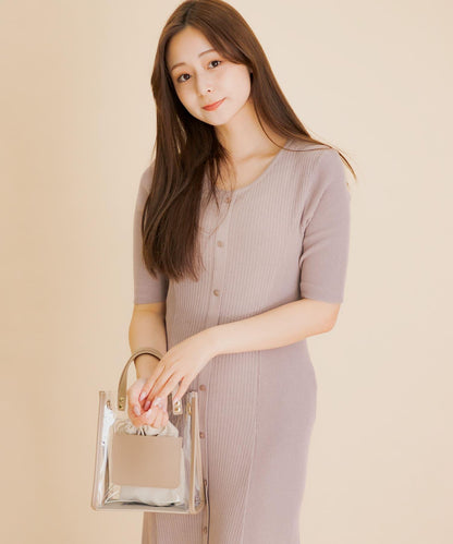 羅紋設計針織連衣裙