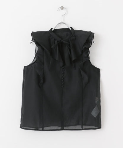 薄紗荷葉邊襯衫