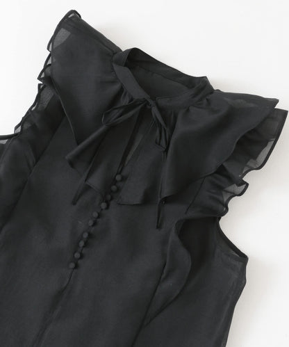 薄紗荷葉邊襯衫