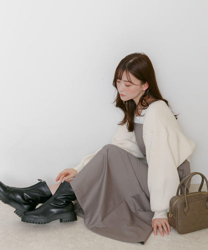 羅紋針織開衫披肩