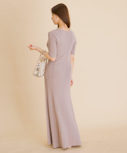 羅紋設計針織連衣裙