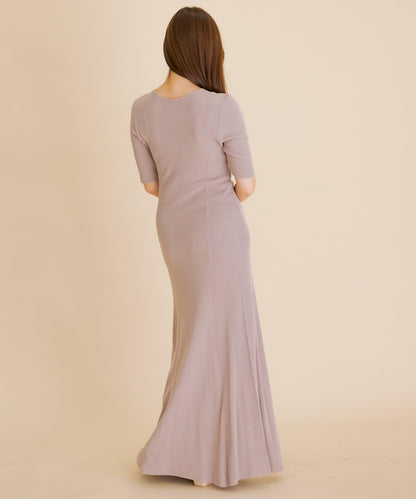 羅紋設計針織連衣裙