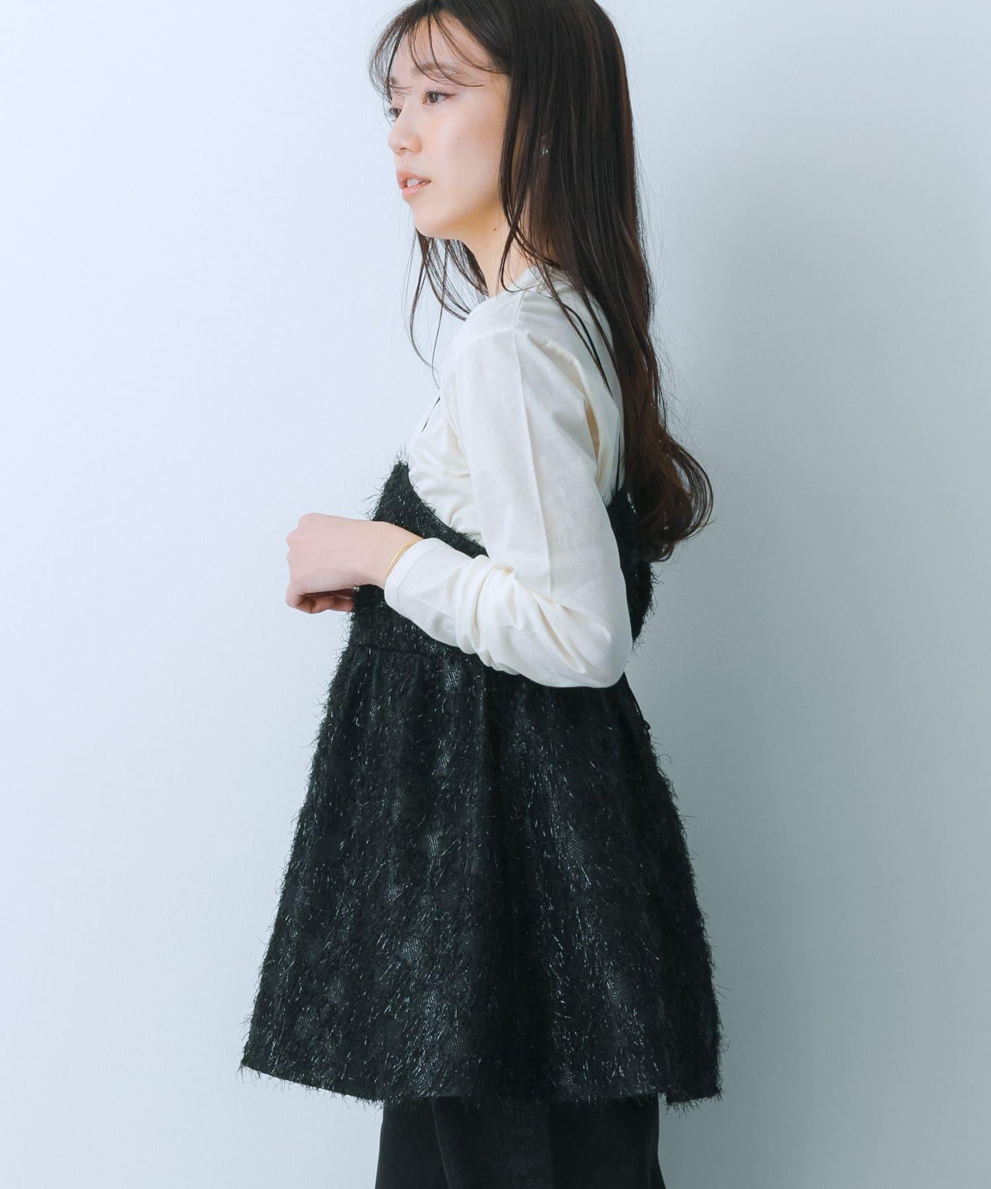 提花流蘇吊帶上衣