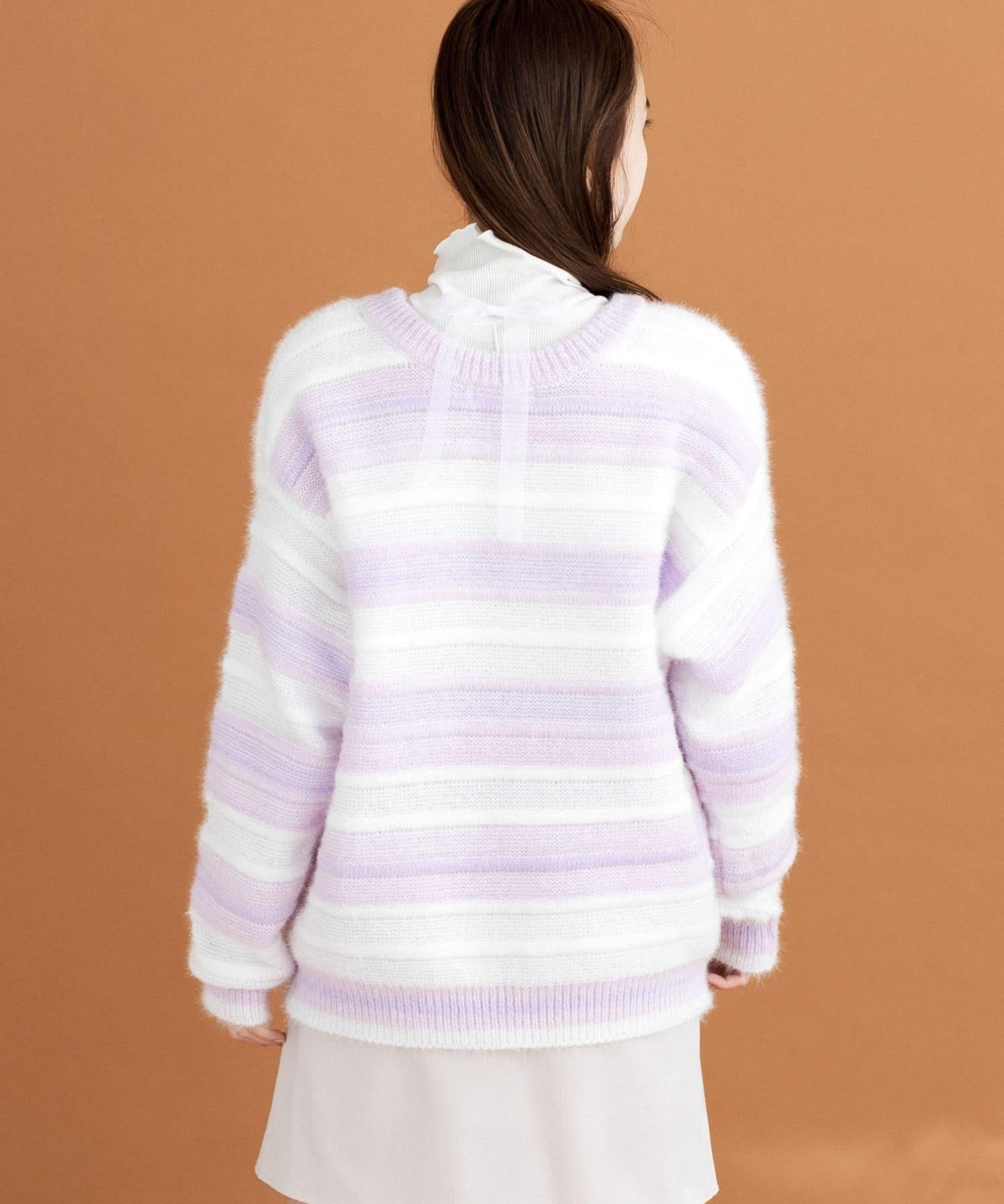 亮片條紋針織上衣