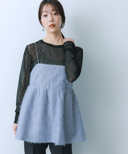 提花流蘇吊帶上衣