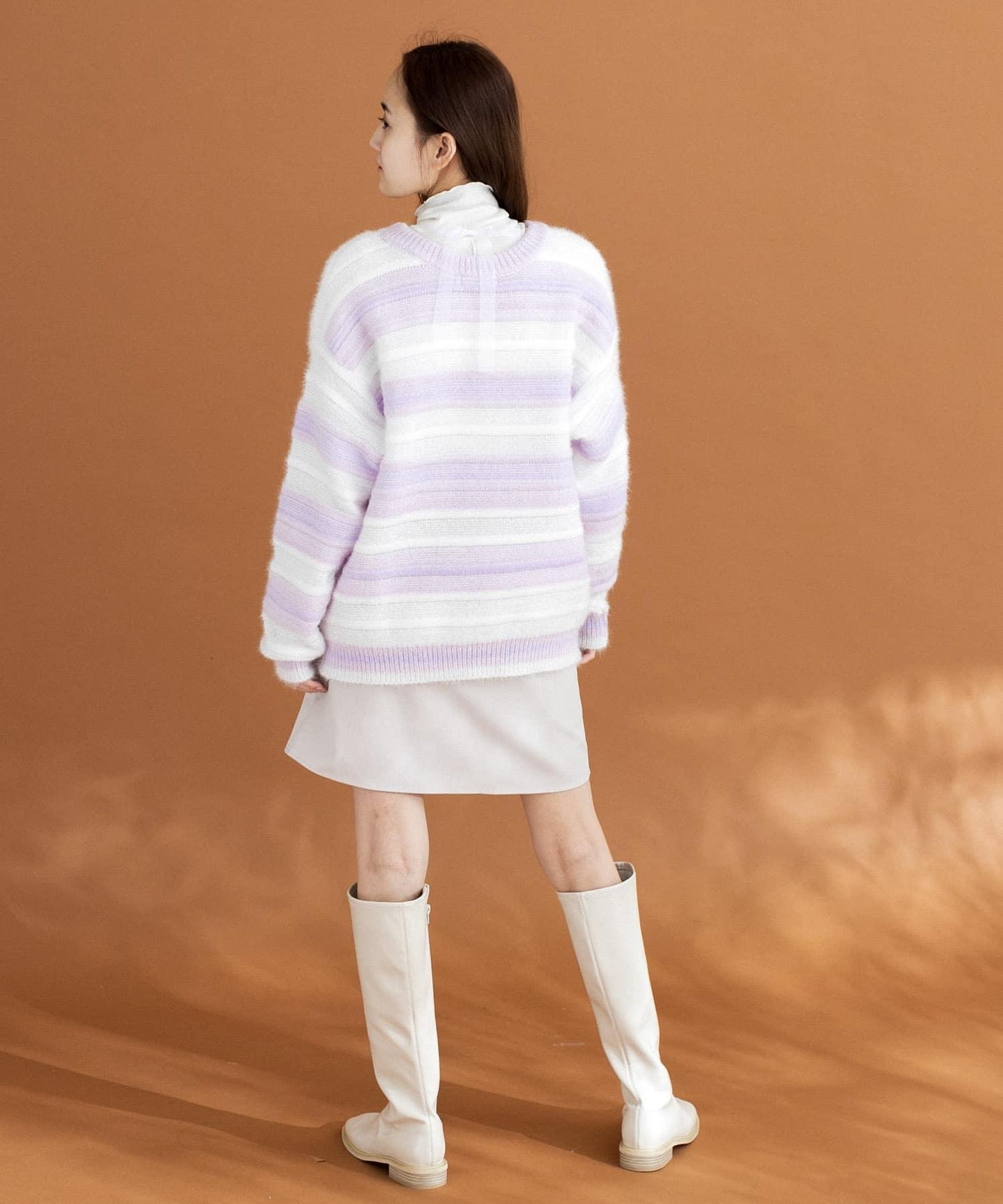 亮片條紋針織上衣