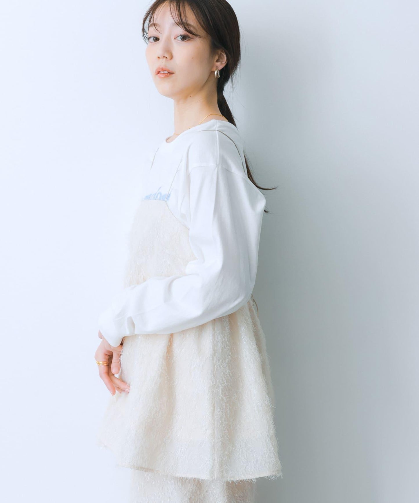 提花流蘇吊帶上衣