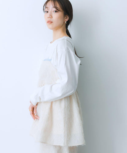 提花流蘇吊帶上衣