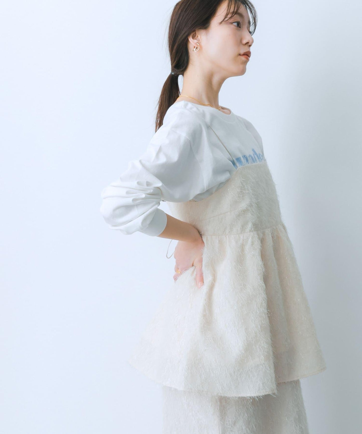 提花流蘇吊帶上衣