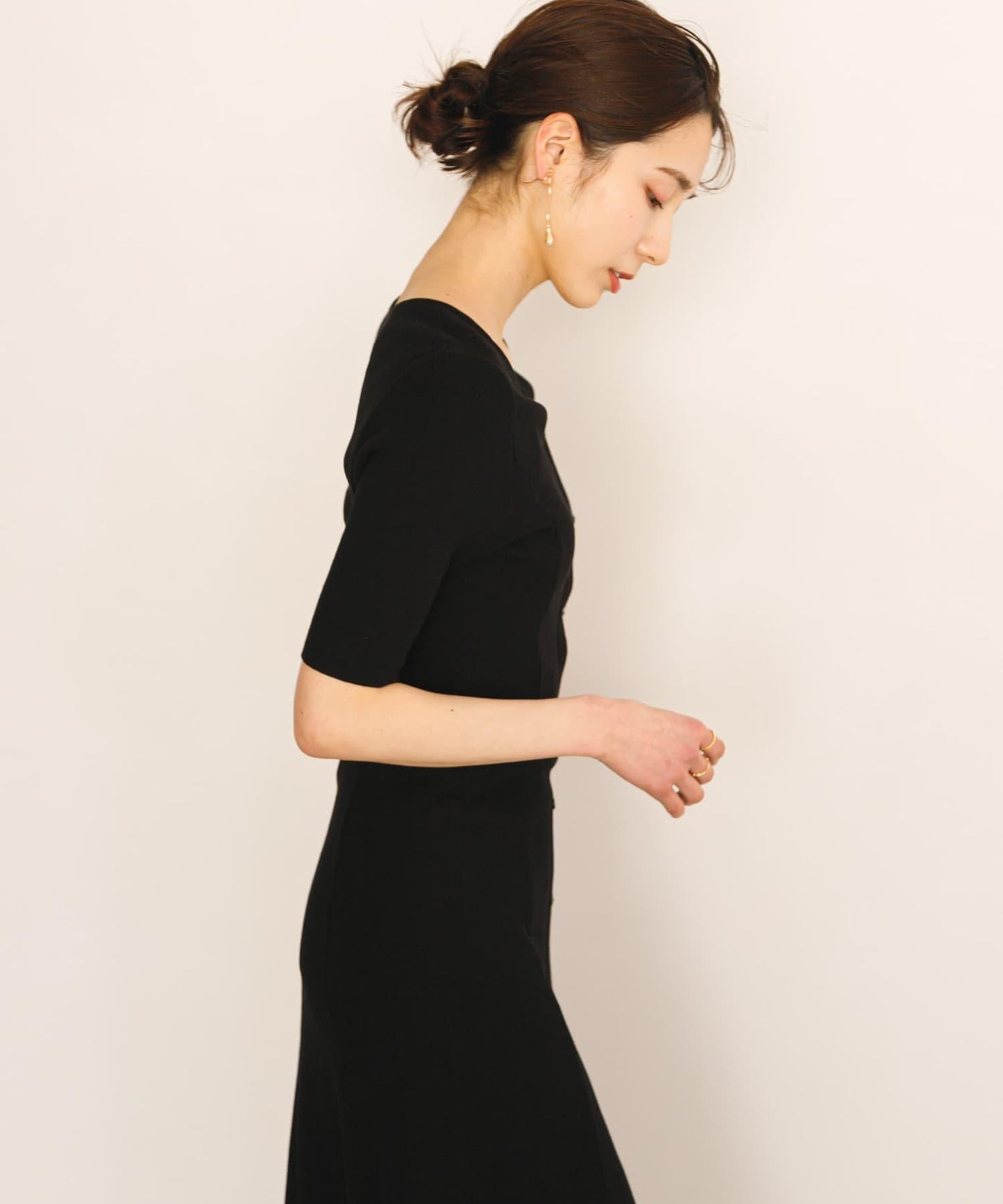 羅紋設計針織連衣裙