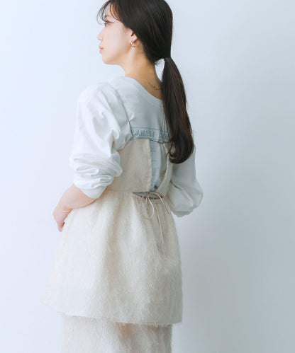 提花流蘇吊帶上衣