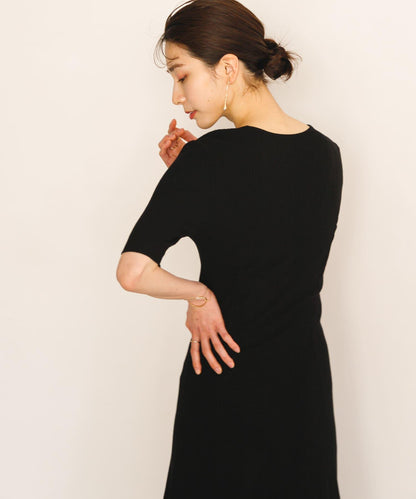 羅紋設計針織連衣裙