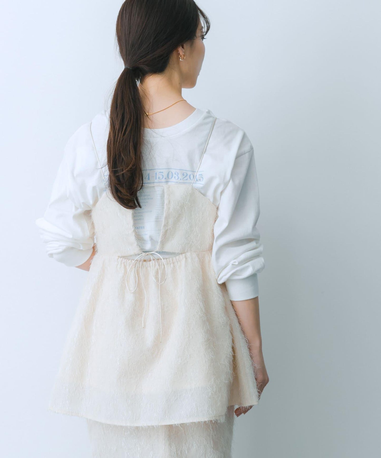 提花流蘇吊帶上衣