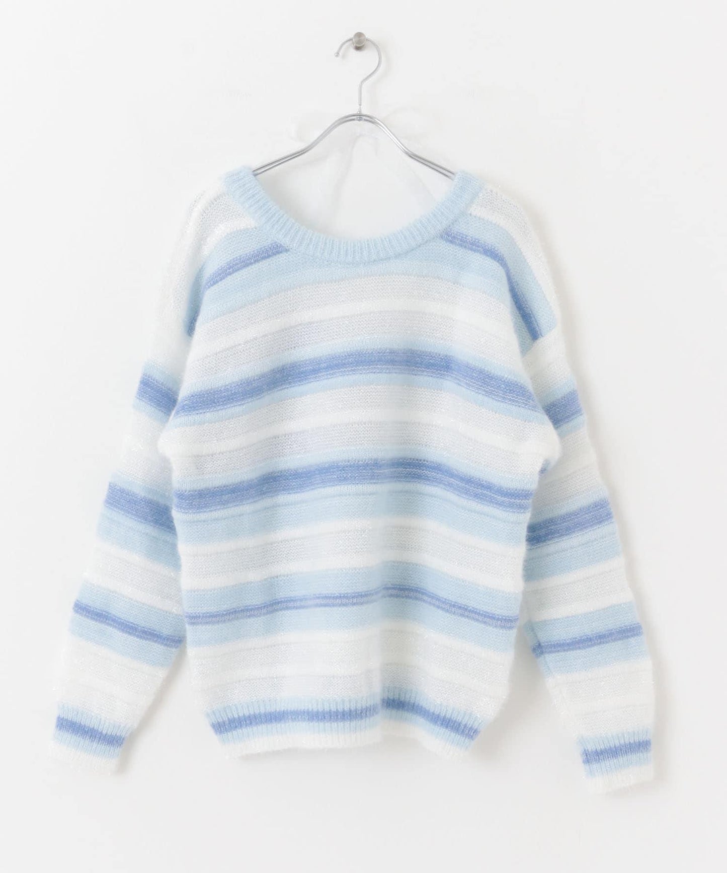 亮片條紋針織上衣