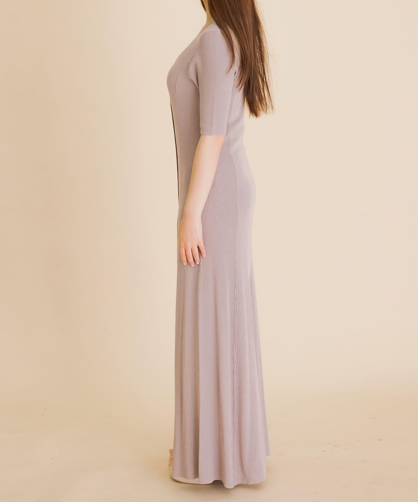 羅紋設計針織連衣裙