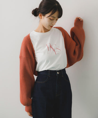 羅紋針織開衫披肩