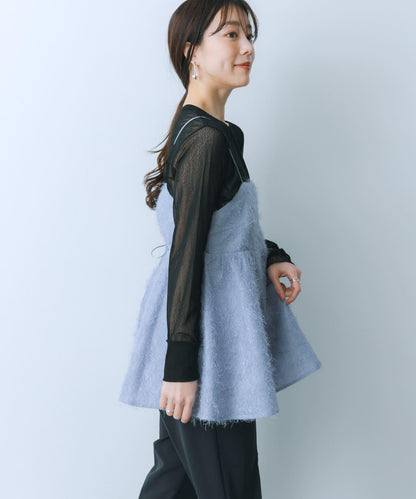 提花流蘇吊帶上衣