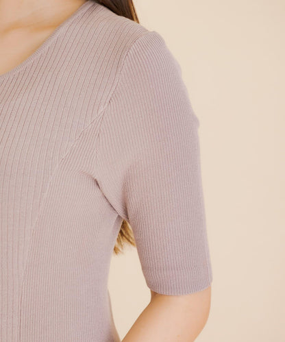 羅紋設計針織連衣裙